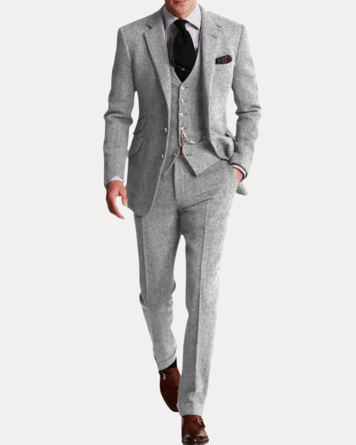 Raffaele – abito uomo tre pezzi in tweed di lana