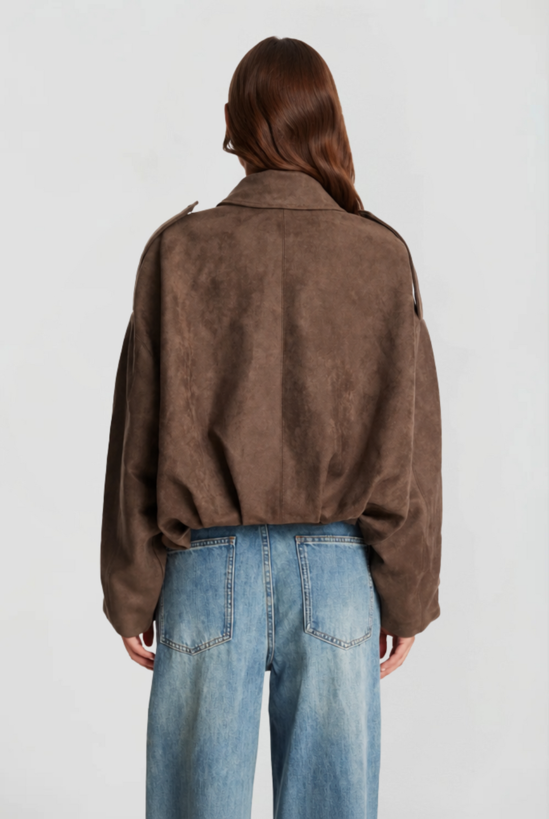 Giacca camoscio donna corta oversize – Noemi