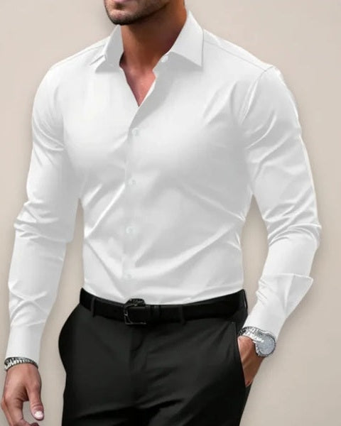 Zeno | camicia stretch colletto strutturato