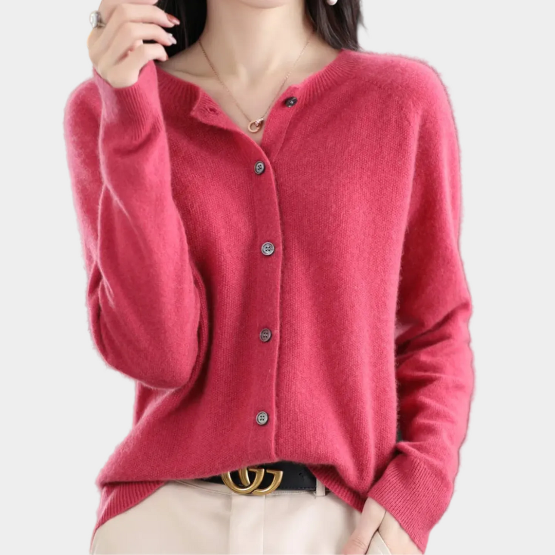 Livia – cardigan donna in lana merino e cashmere