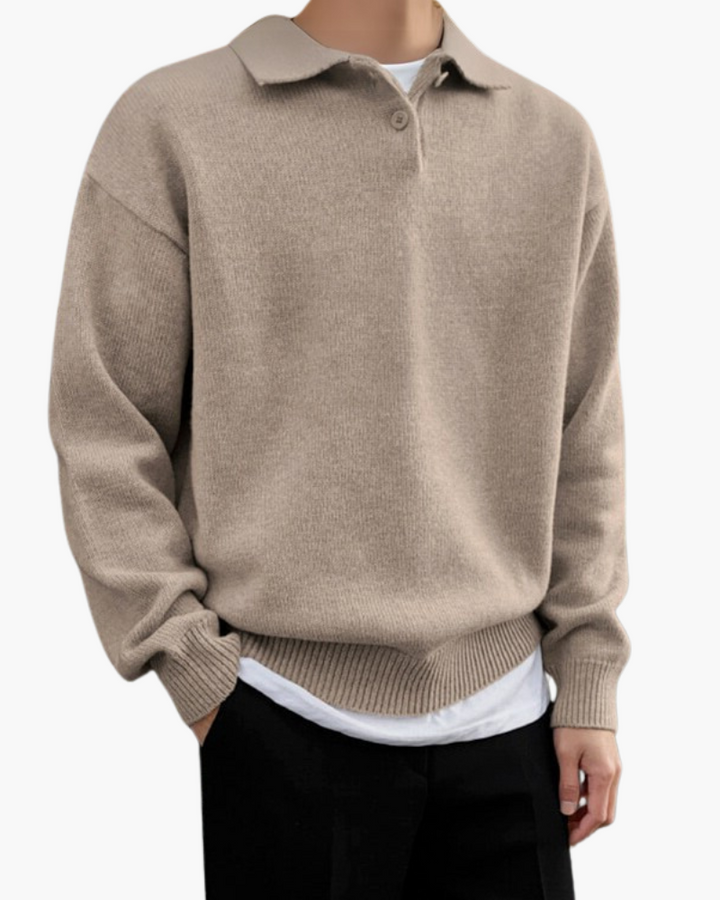 Giorgio | maglione mezza zip uomo in lana – maglione con colletto e bottoni