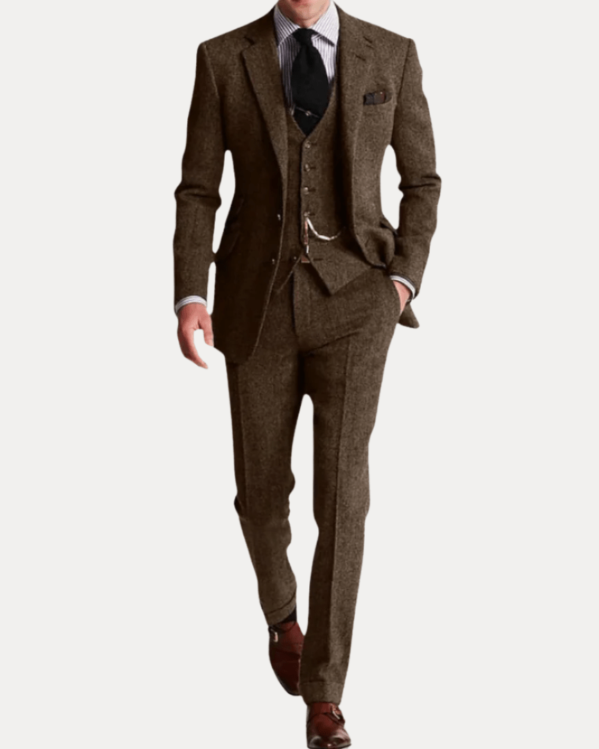 Raffaele – abito uomo tre pezzi in tweed di lana