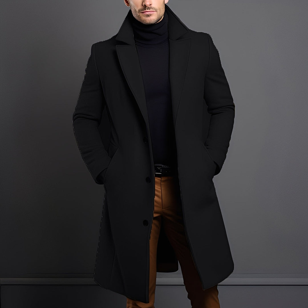 Cappotto lungo uomo elegante monopetto – Corrado