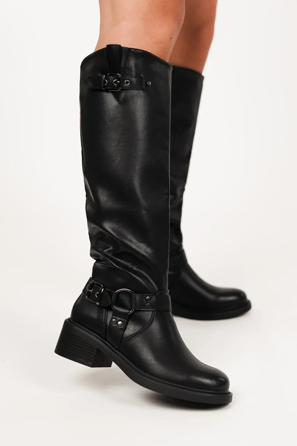 Licia | stivali biker con tacco largo