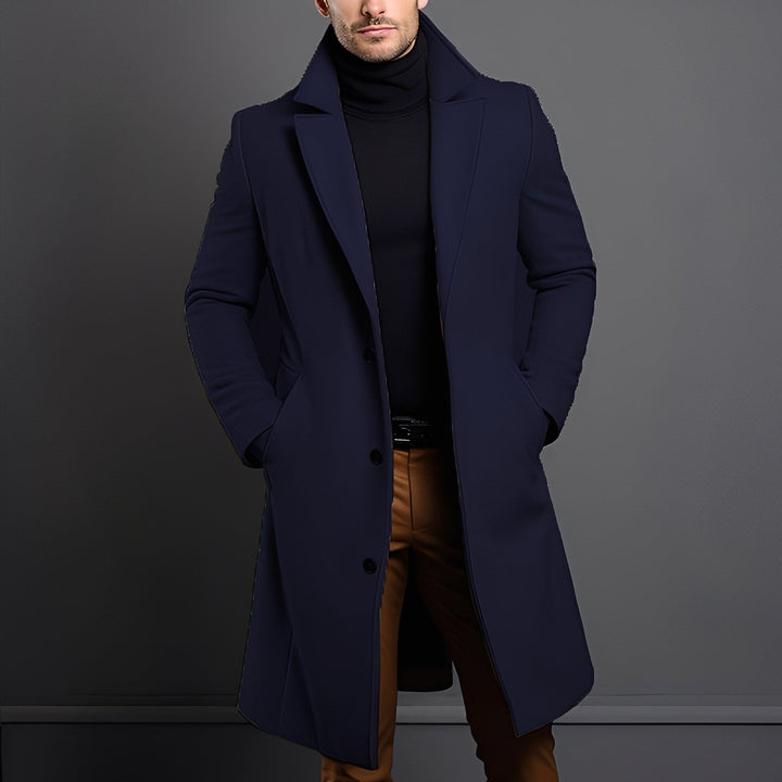 Cappotto lungo uomo elegante monopetto – Corrado