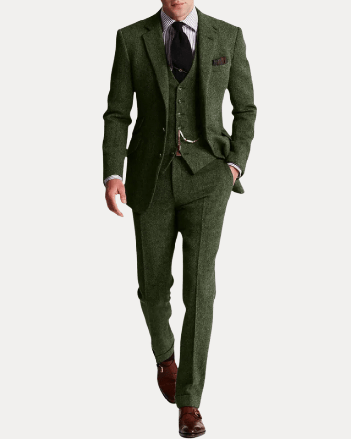 Raffaele – abito uomo tre pezzi in tweed di lana