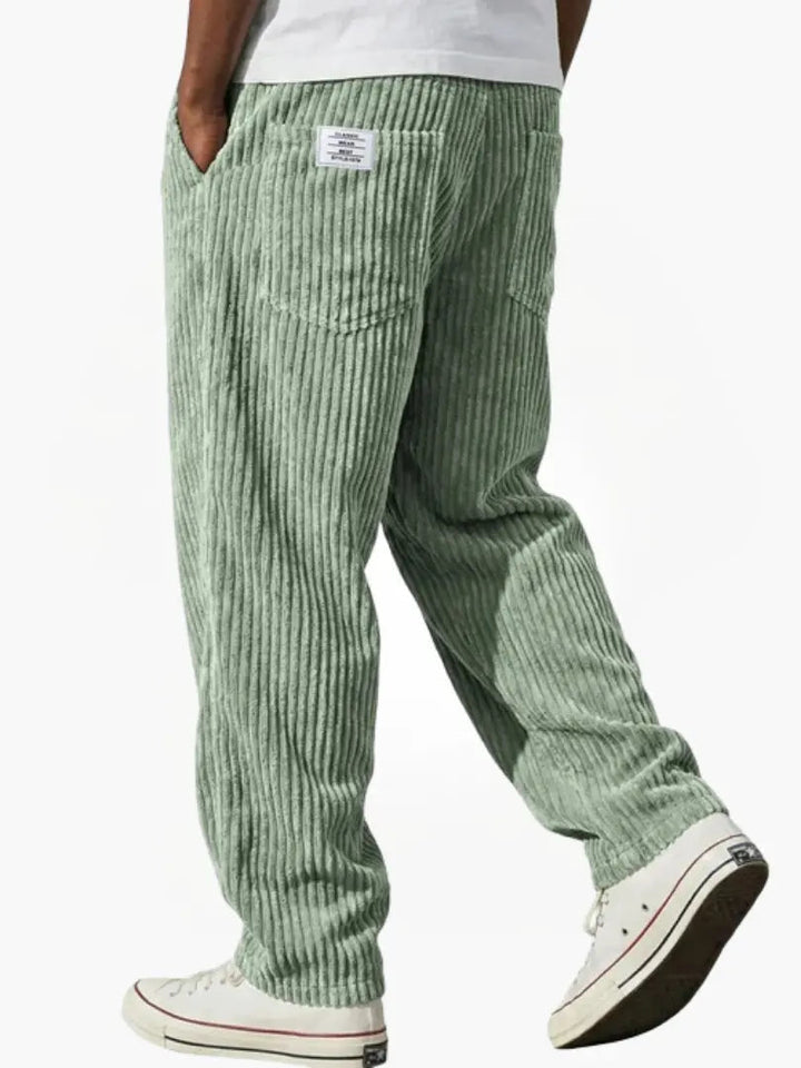Pantaloni velluto uomo a coste con coulisse – Franco