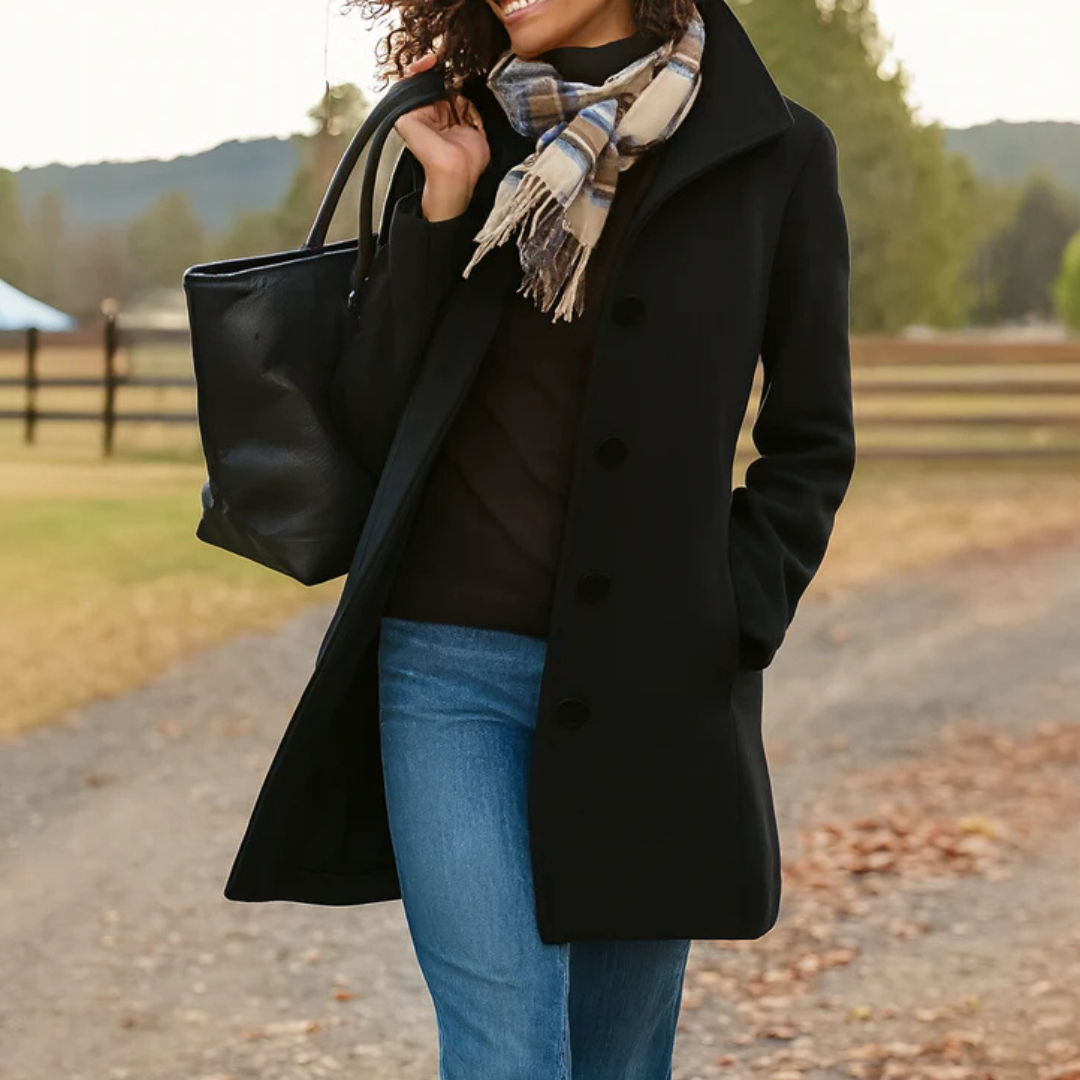 Dafne – cappotto donna elegante con bottoni