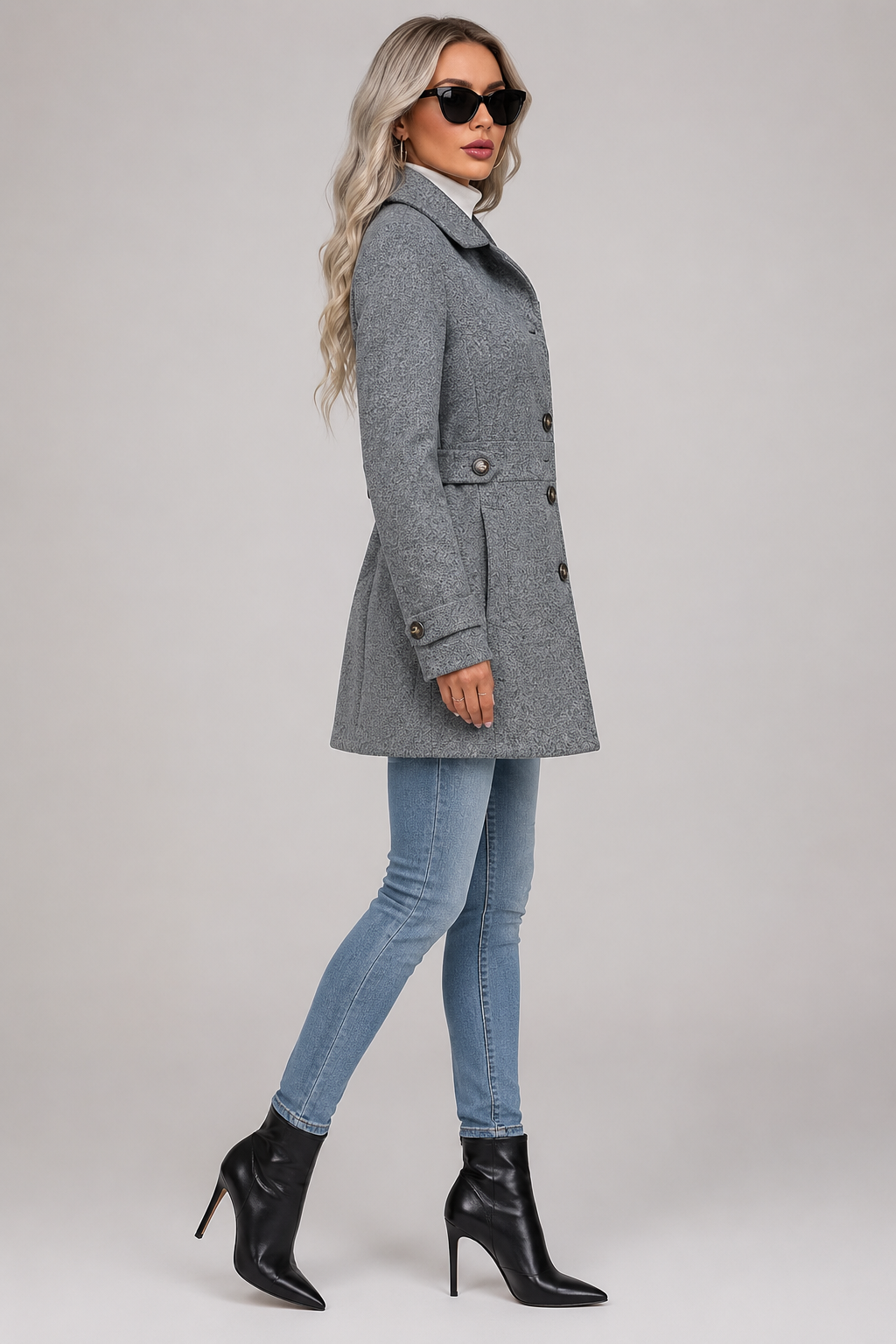 Costanza | cappotto midi con cintura