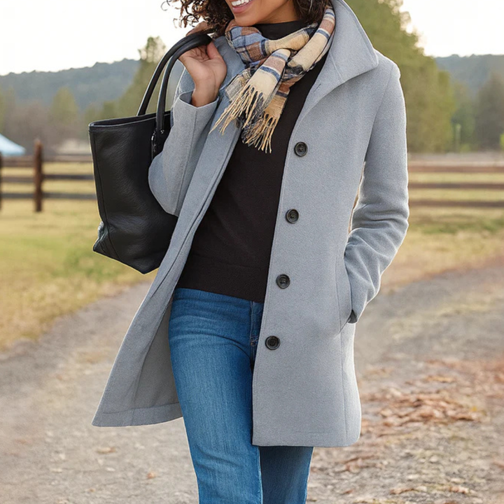 Dafne – cappotto donna elegante con bottoni
