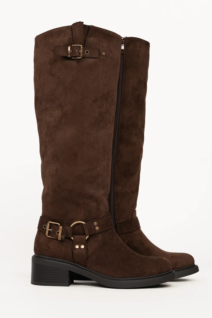 Licia | stivali biker con tacco largo