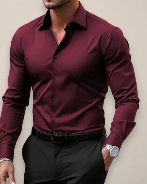 Zeno | camicia stretch colletto strutturato