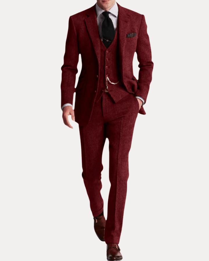 Raffaele – abito uomo tre pezzi in tweed di lana