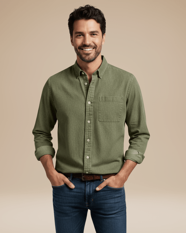Ugo | camicia in cotone spazzolato
