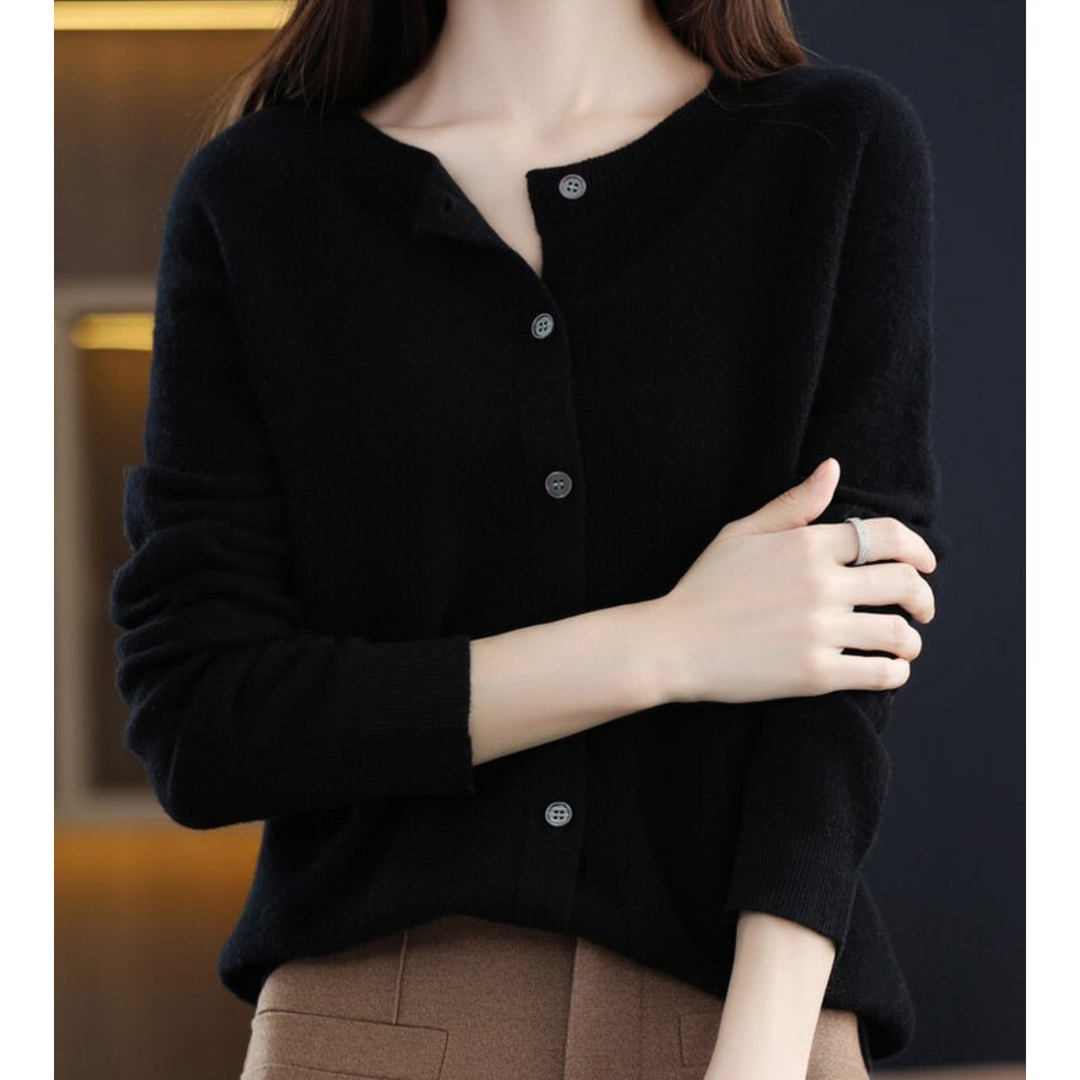 Livia – cardigan donna in lana merino e cashmere