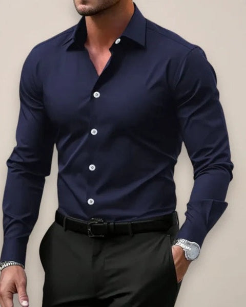 Zeno | camicia stretch colletto strutturato