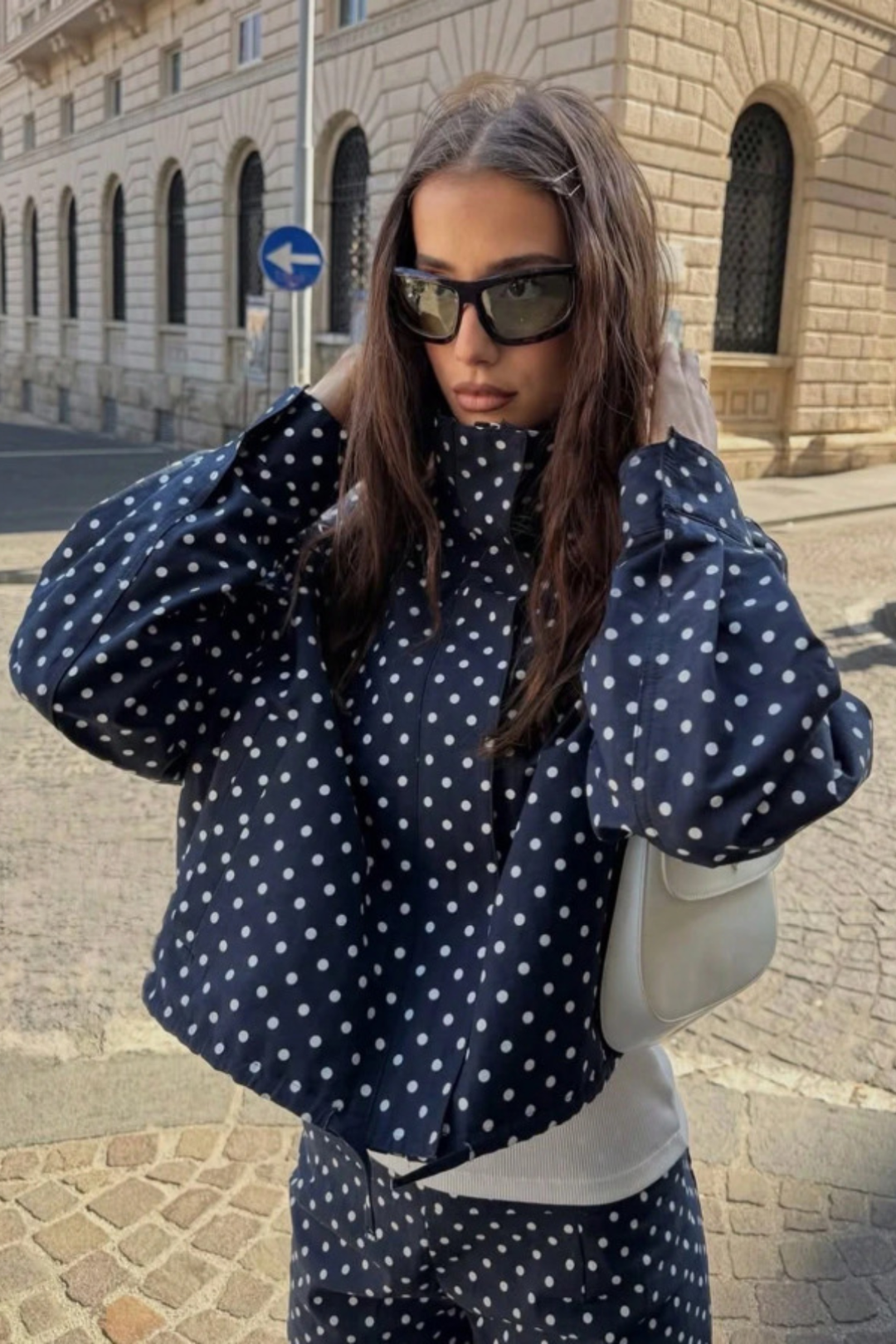 Cecilia | giacca leggera a pois