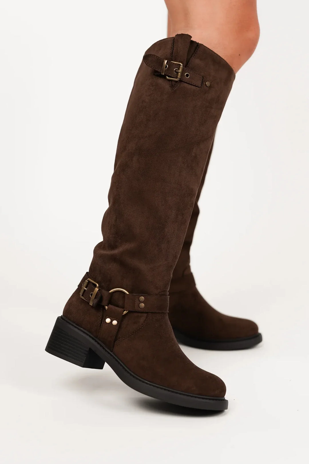 Licia | stivali biker con tacco largo