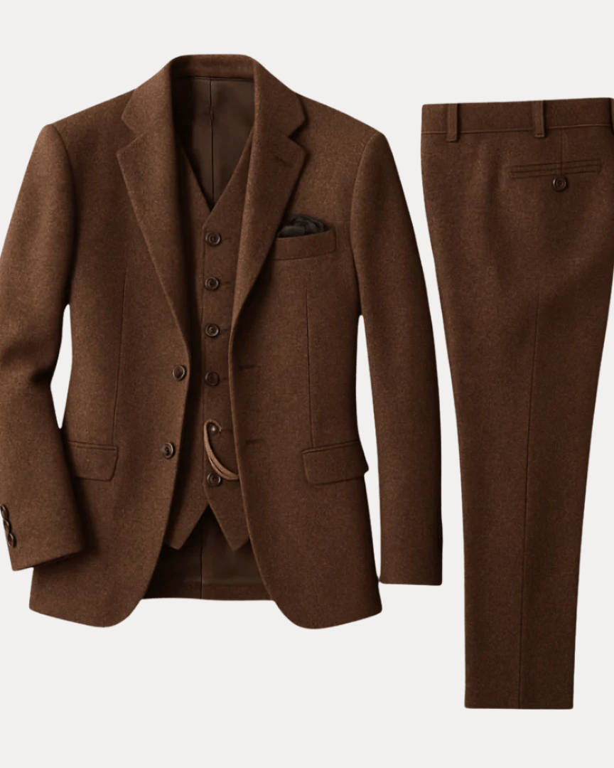 Raffaele – abito uomo tre pezzi in tweed di lana