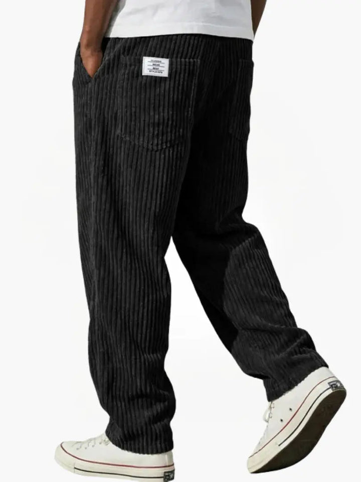 Pantaloni velluto uomo a coste con coulisse – Franco