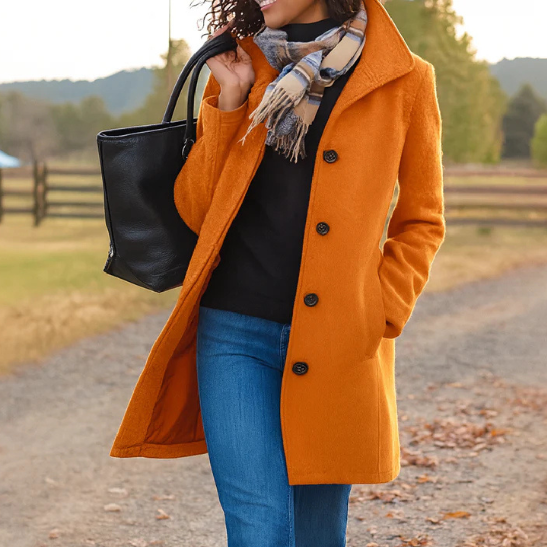 Dafne – cappotto donna elegante con bottoni