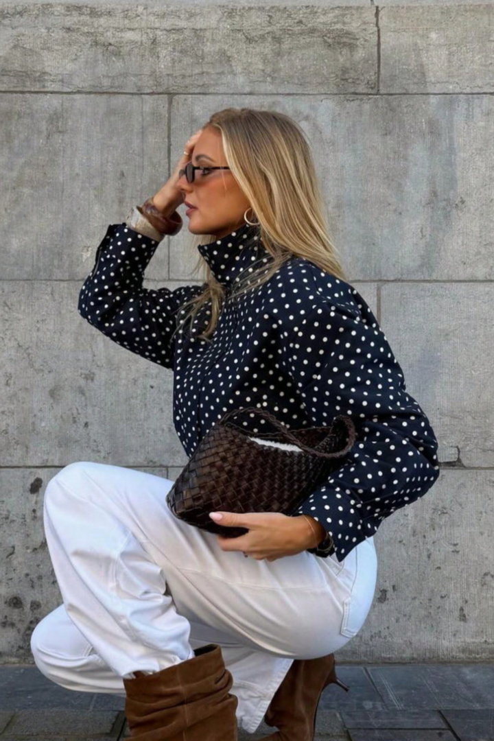Cecilia | giacca leggera a pois