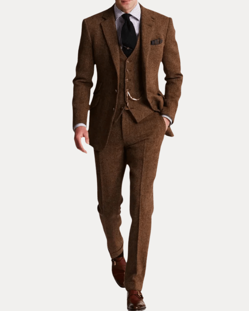 Raffaele – abito uomo tre pezzi in tweed di lana