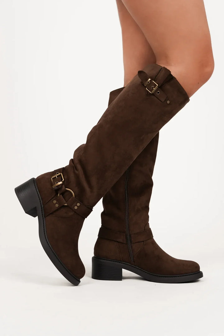 Licia | stivali biker con tacco largo