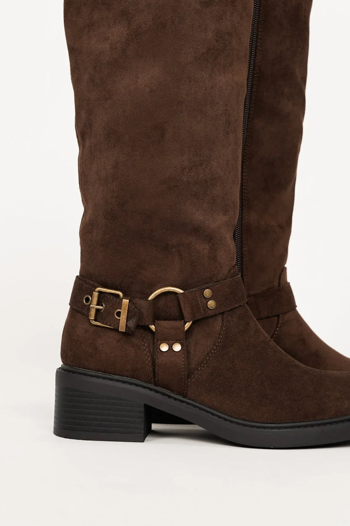 Licia | stivali biker con tacco largo