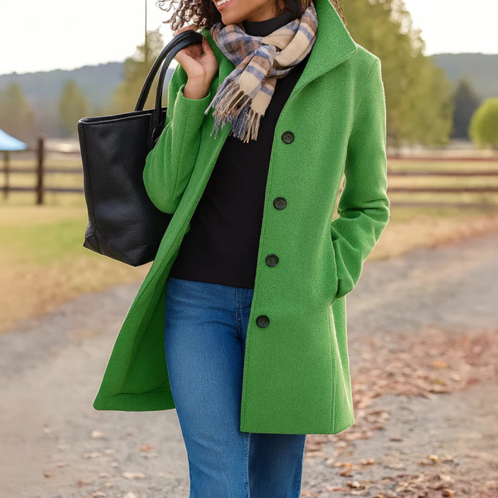 Dafne – cappotto donna elegante con bottoni
