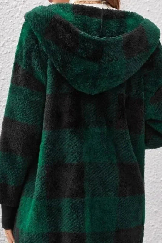 Alberte | felpa a quadri con cappuccio