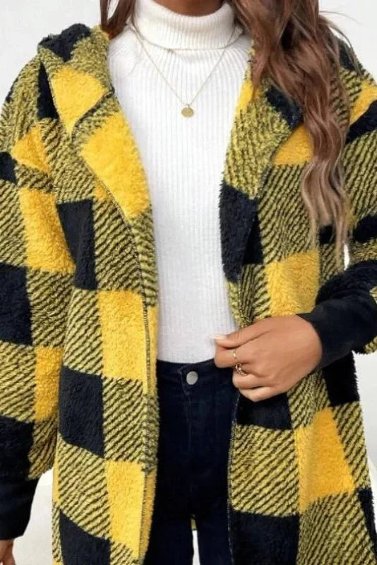 Alberte | felpa a quadri con cappuccio