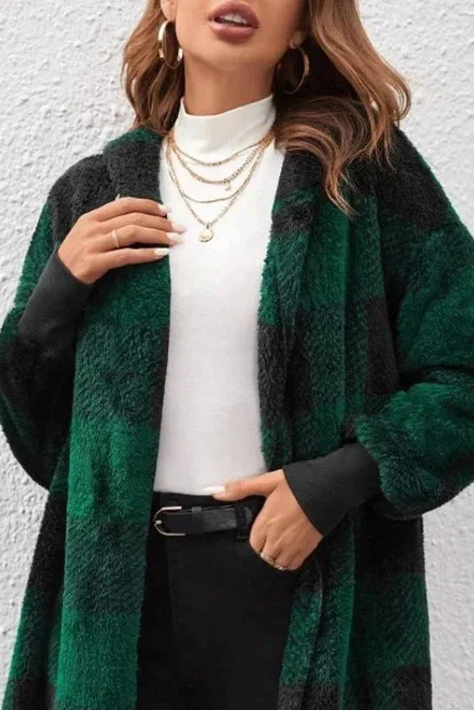 Alberte | felpa a quadri con cappuccio