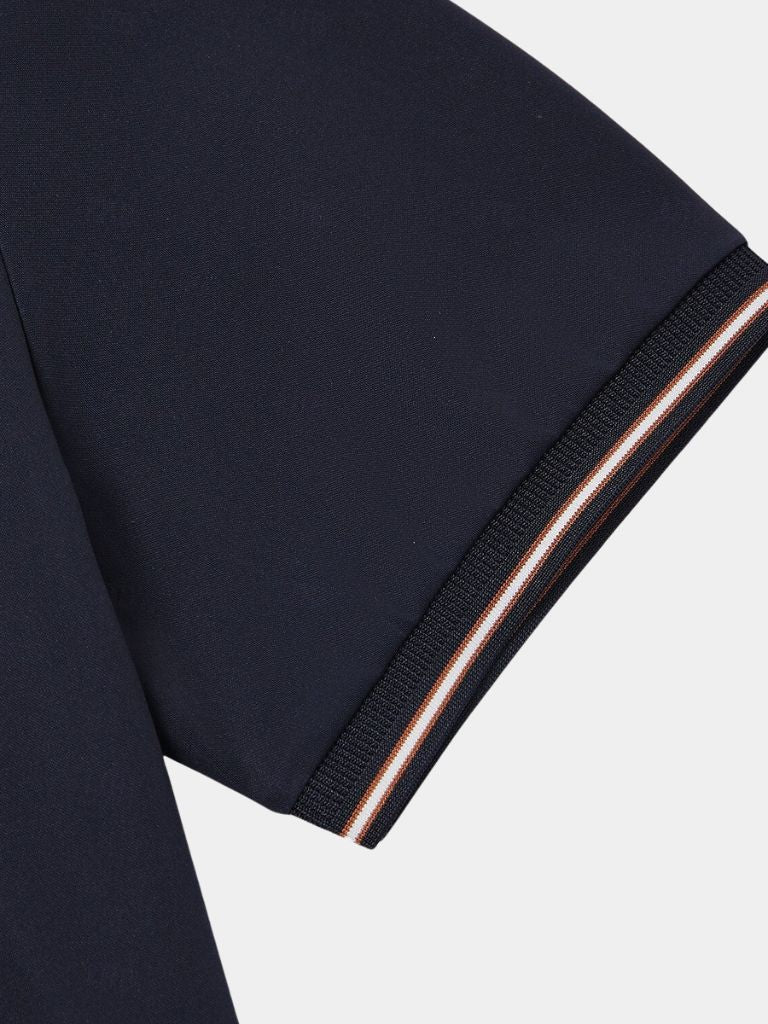 Anders | polo con bordo di mezzanotte