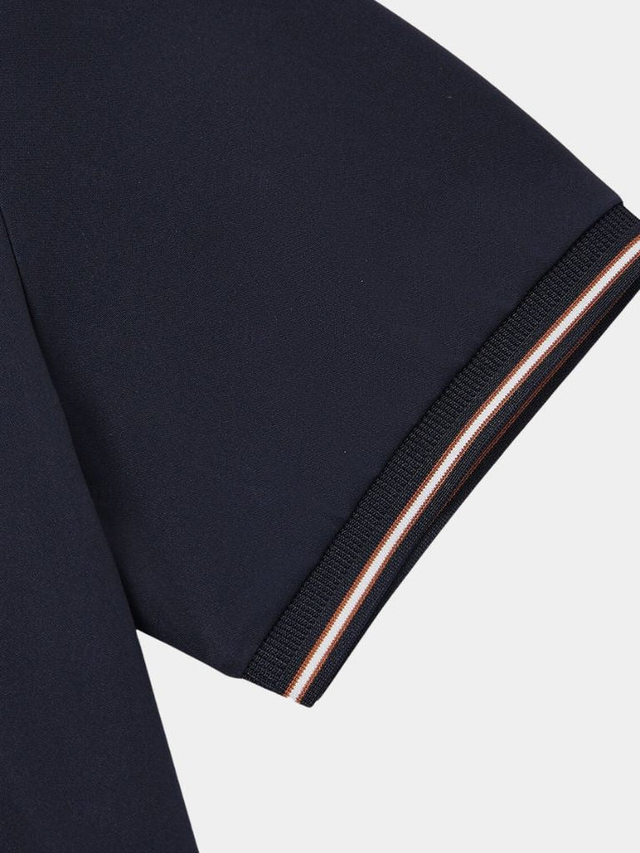 Anders | polo con bordo di mezzanotte