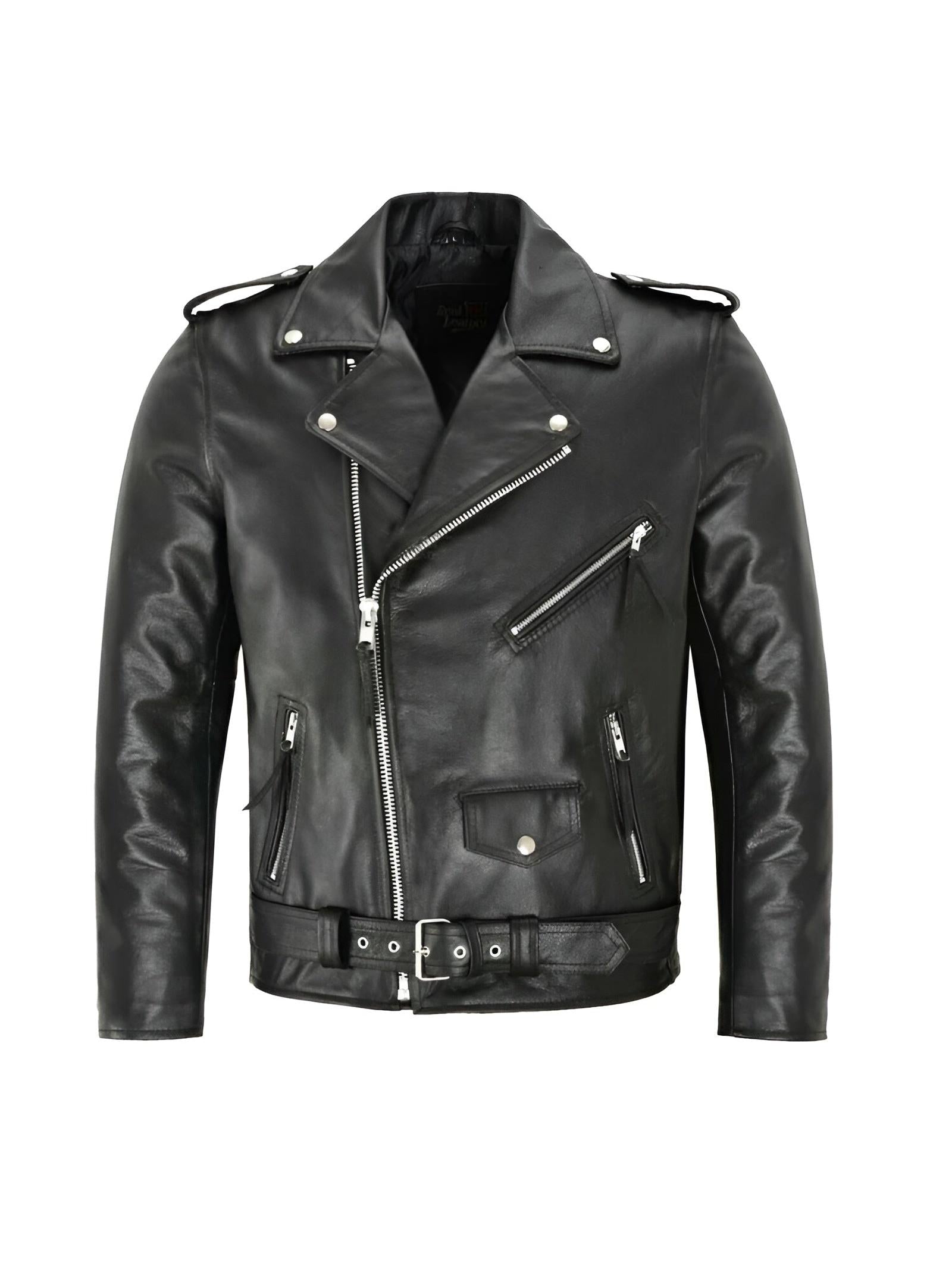 Austin | giacca in pelle biker classica