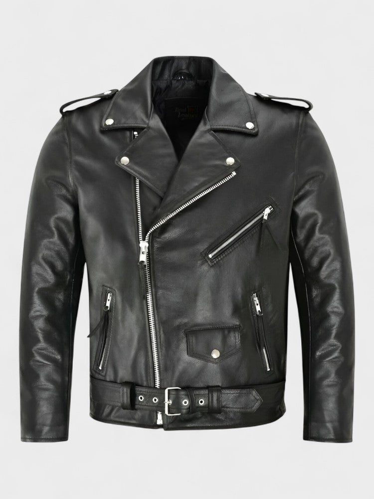 Austin | giacca in pelle biker classica