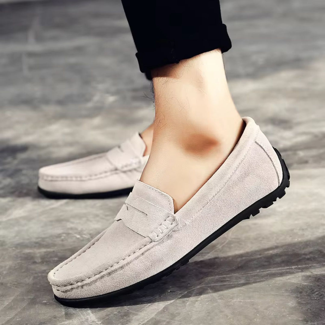 Mocassini in suede morbido