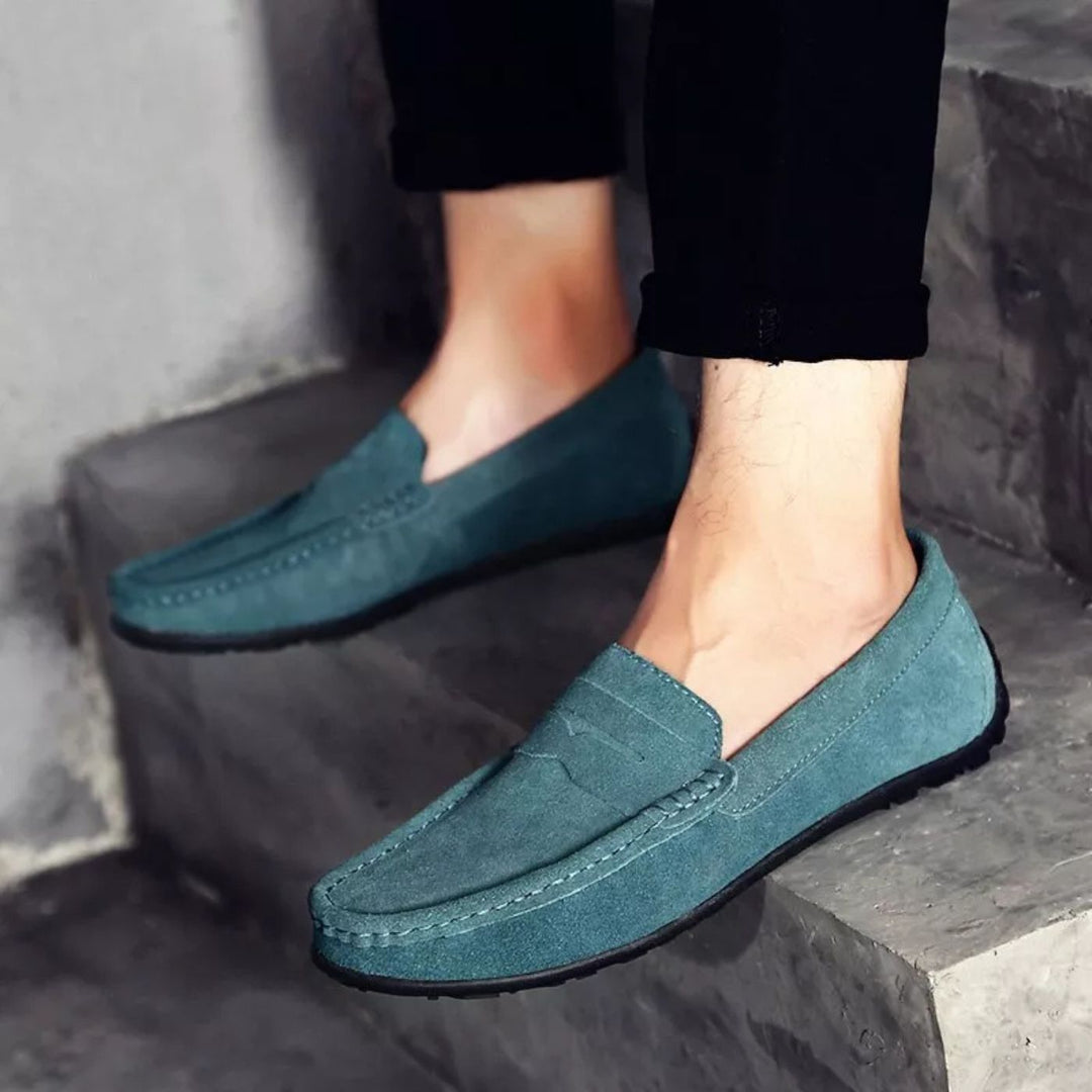 Mocassini in suede morbido