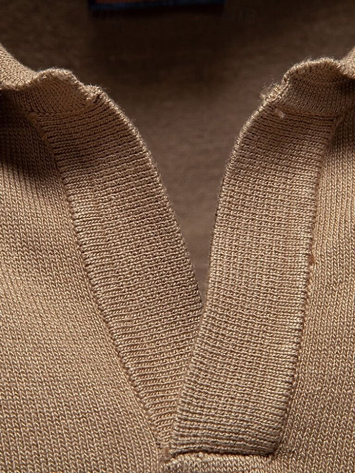 Casper | polo in velluto tanné