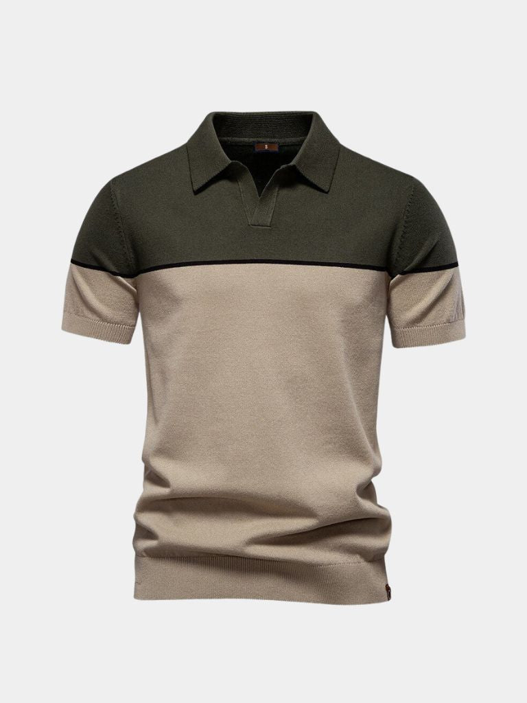 Casper | polo in velluto tanné