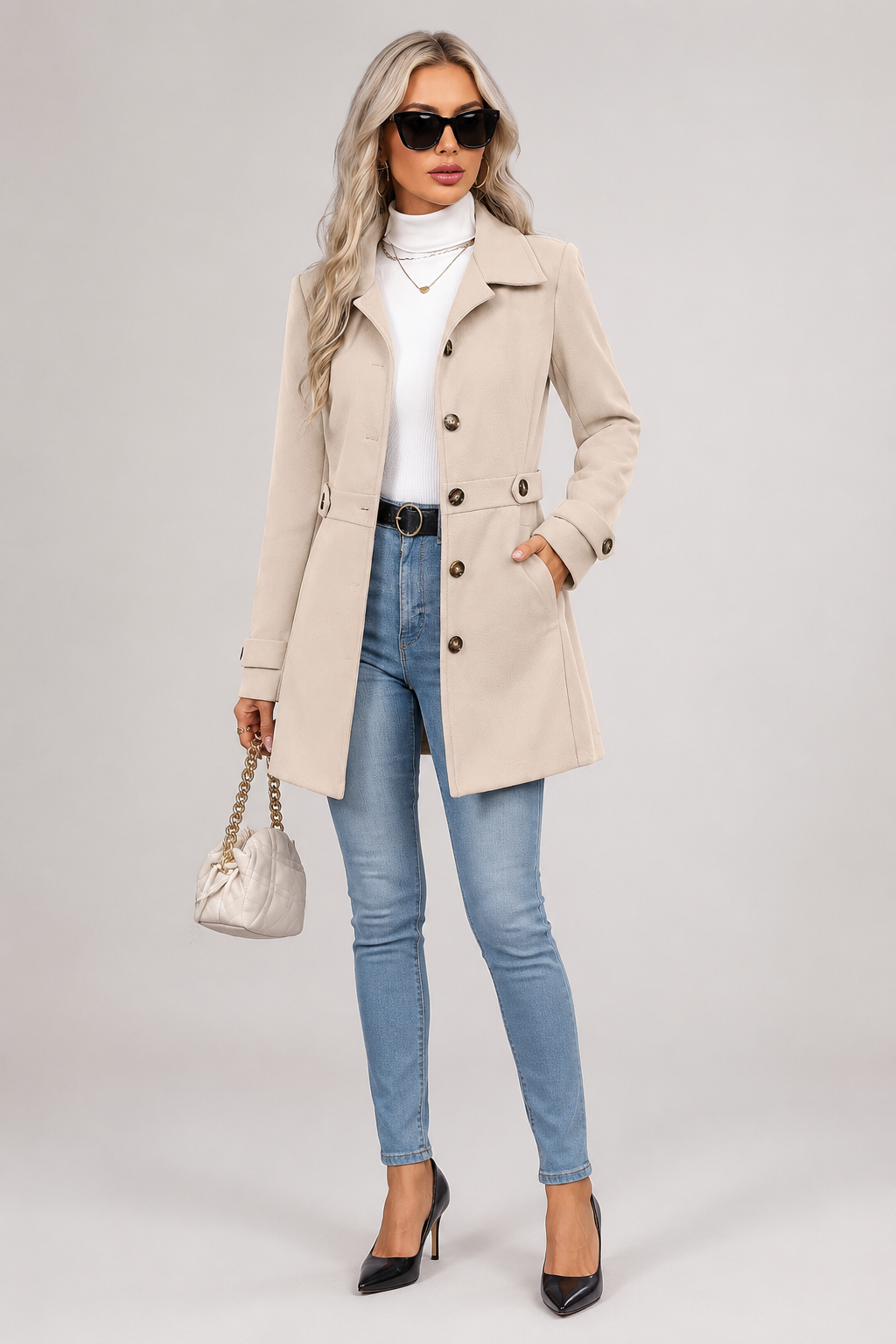 Tiziana | cappotto lungo sciancrato