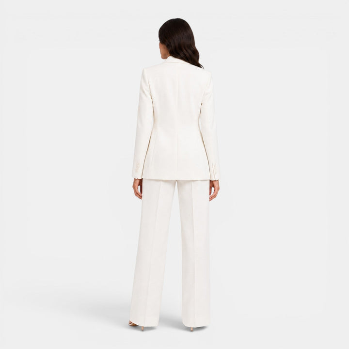 Isotta – tailleur donna con revers a lancia e pantaloni larghi