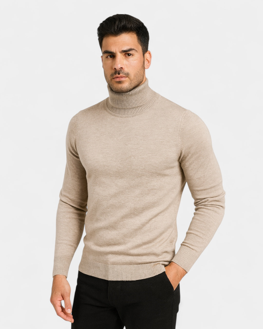 Fausto | dolcevita a costine slim