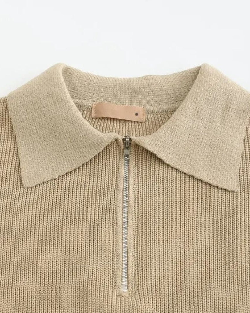 David | maglione polo con zip