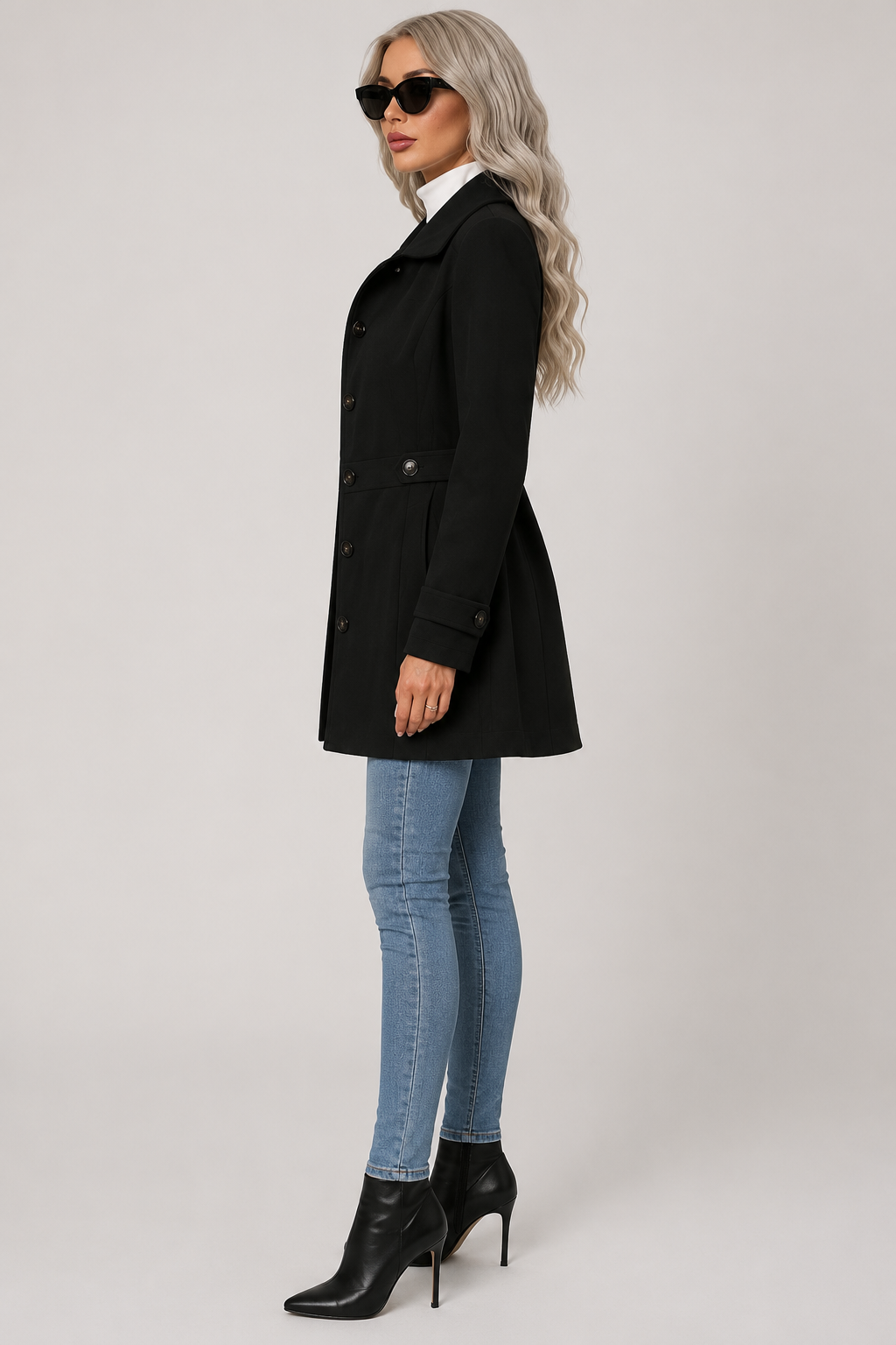 Costanza | cappotto midi con cintura