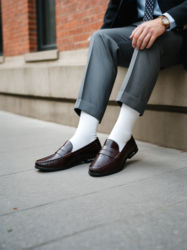 Eleganti mocassini premium in pelle