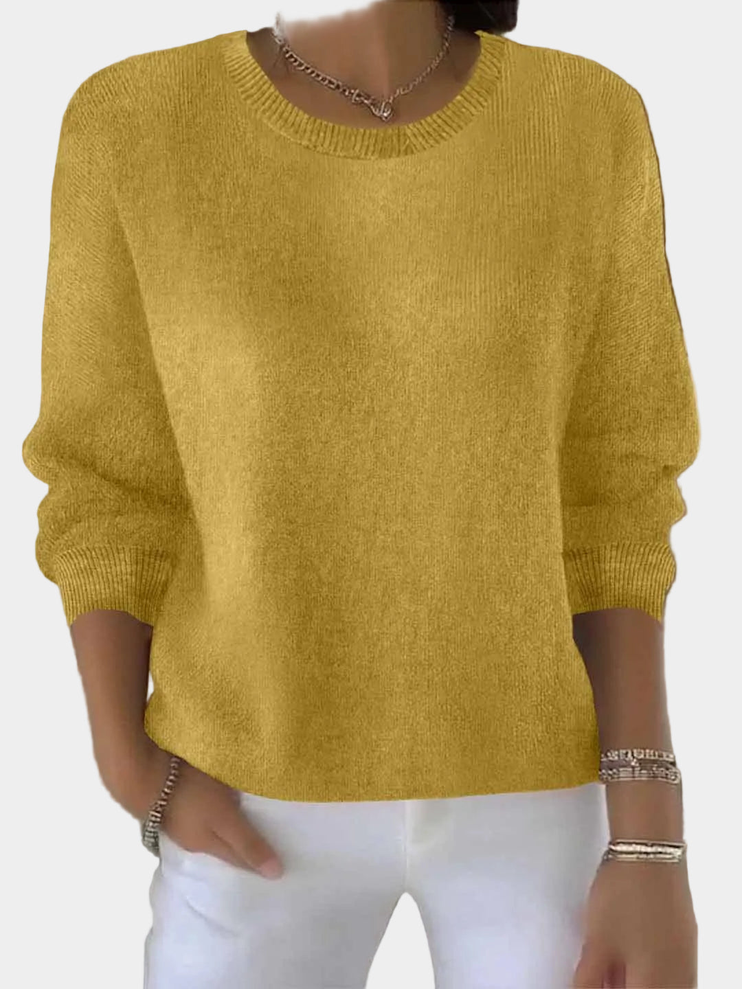 Rina – maglione donna drappeggiato elegante