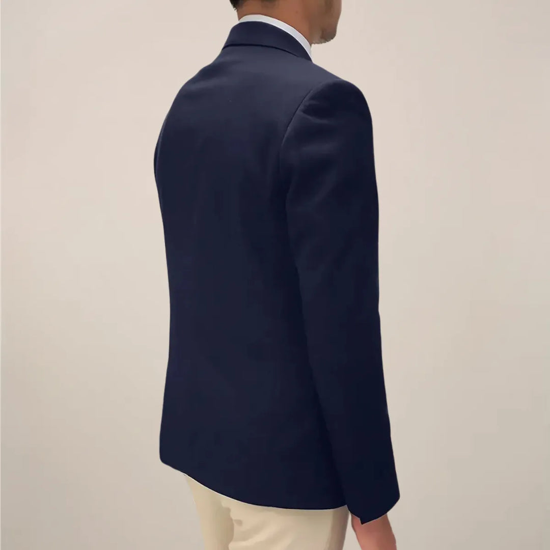 Gabriele | blazer uomo blu con bottoni dorati – giacca elegante monopetto