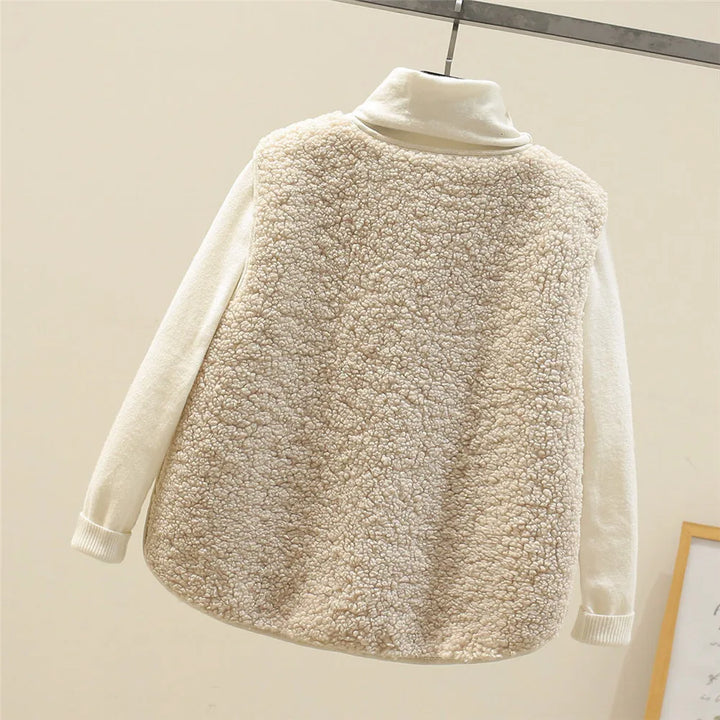 Milena – gilet donna effetto montone